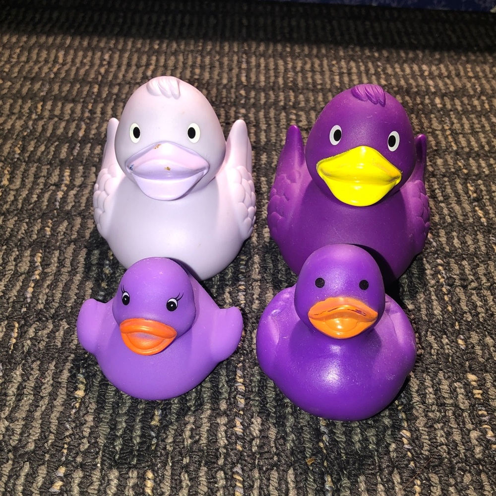 🚚 Purple Rubber Ducks Set